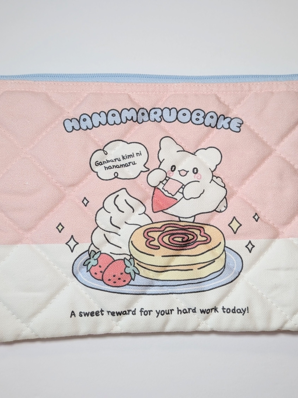 Sanrio Hanamaru Obake Kawaii Bundle: Fluffy Tote, Quilted Pouch & Plush Keychain - Picture 8 of 11